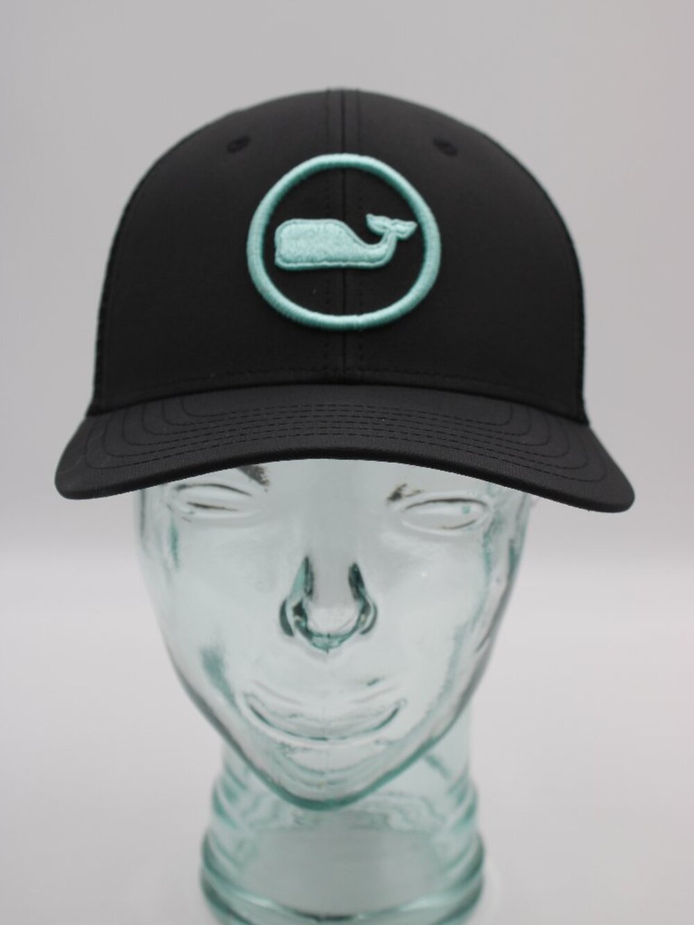 Vineyard Vines Whale Trucker Hat Snapback Black Cap One Size Adjustable Mesh